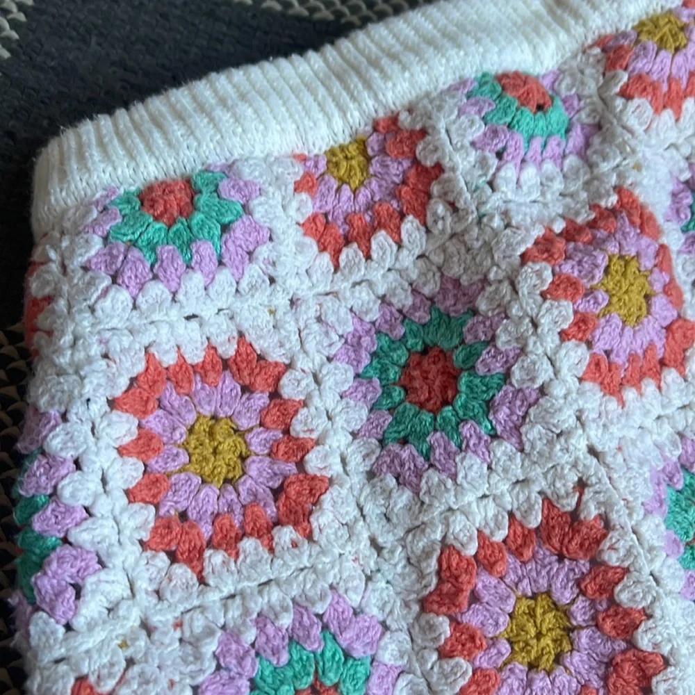 Art Class Crochet Granny Square skirt 10/12